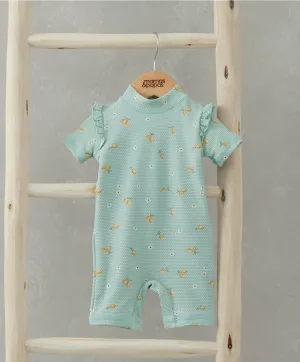 Kurzärmeliger Rashguard-Badeanzug - Zitrone Babykids Mamas & Papas
