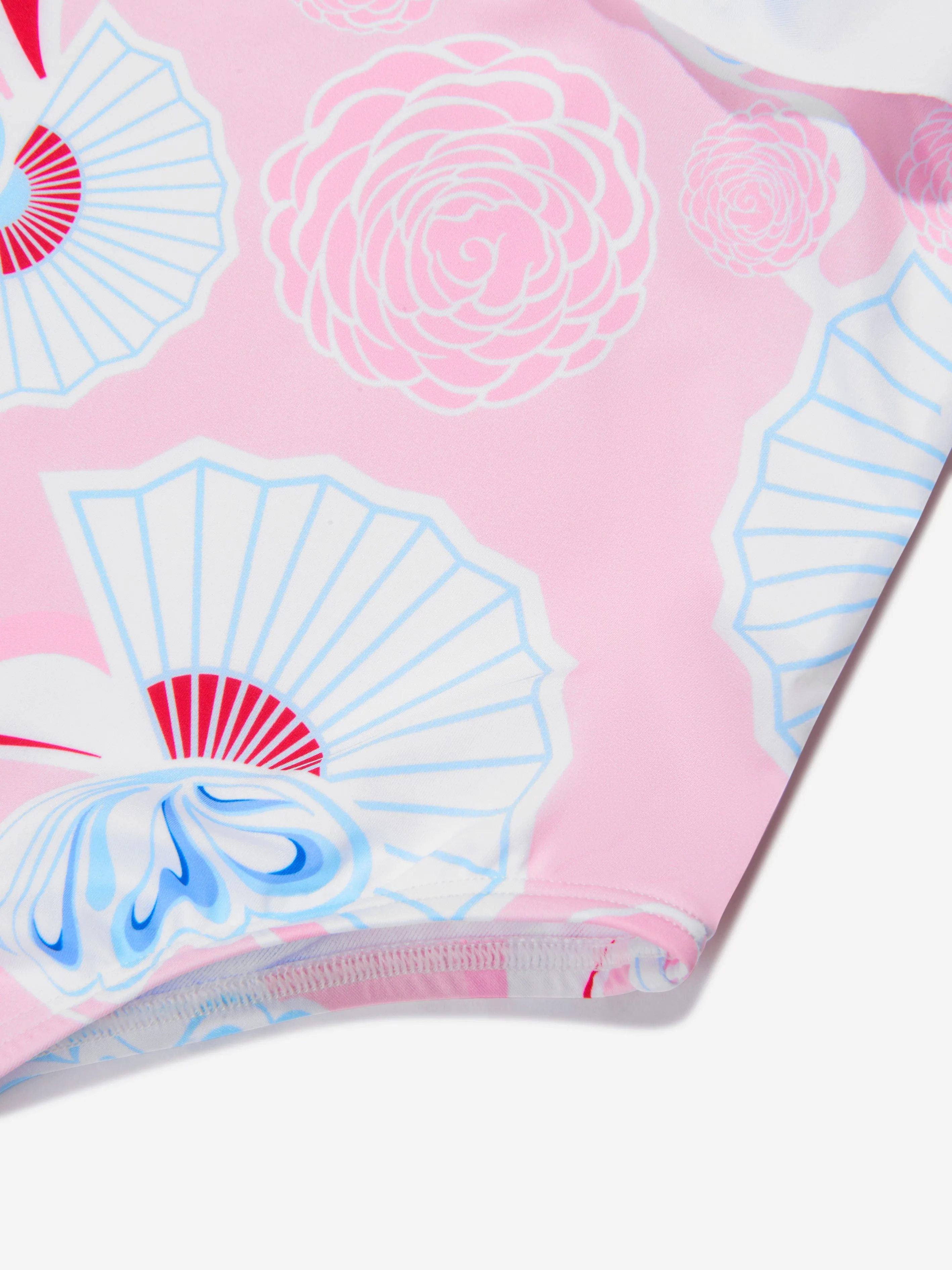 Simonetta Mädchen Blumenmuster Fächer-Print Badeanzug