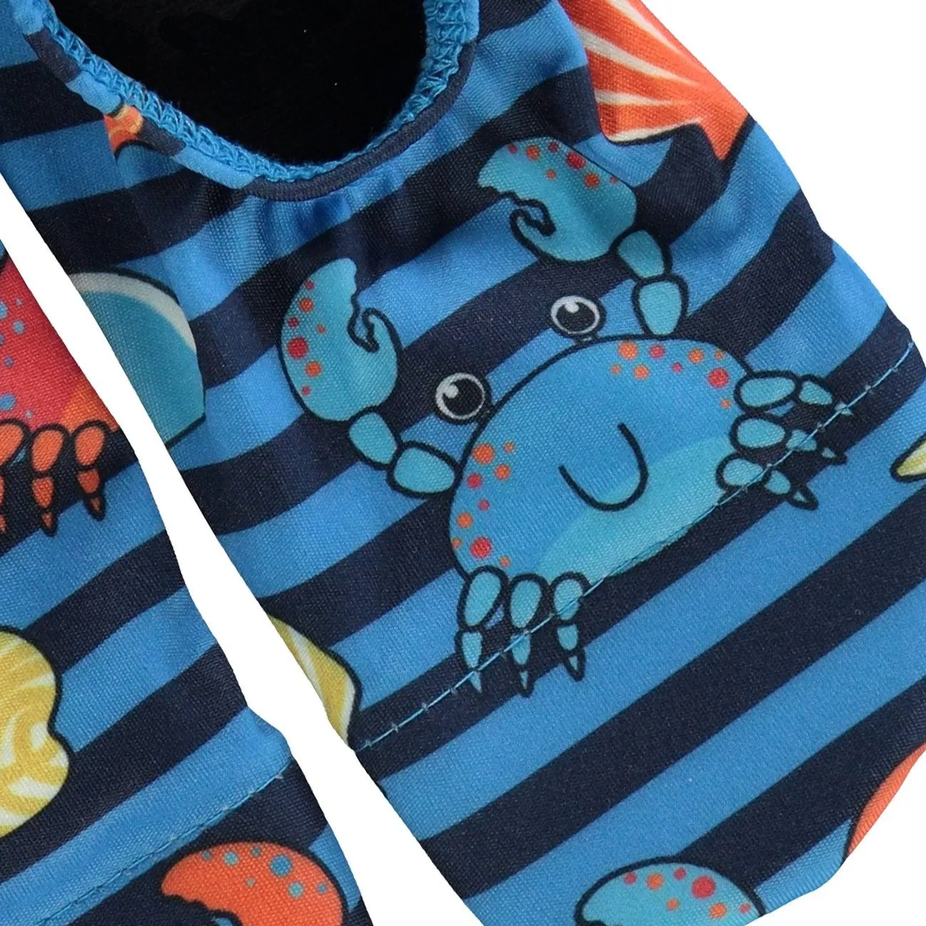 Småfolk Brilliant Blue UV50 Badeschuhe Mit Krabben Babykids_Smaafolk