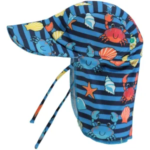 Småfolk Brilliant Blue UV50 Sonnenhut mit Krabben Babykids_Smaafolk