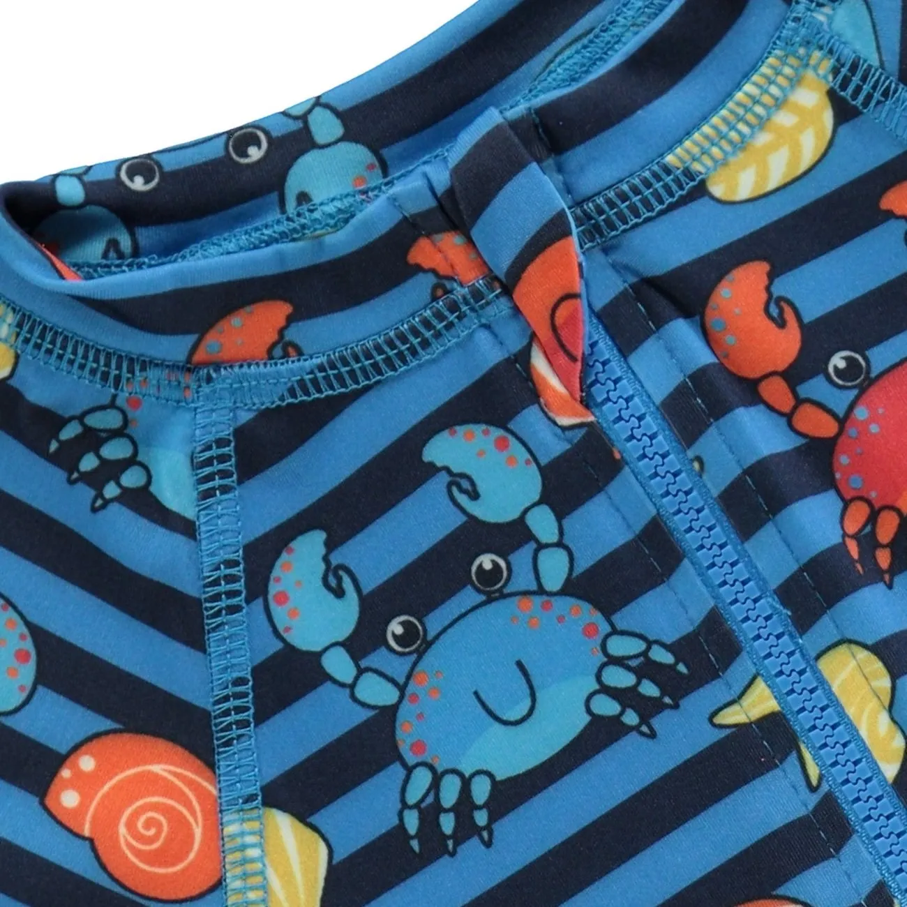 Småfolk Brilliant Blue UV50 Badeanzug Mit Krabben Babykids_Smaafolk