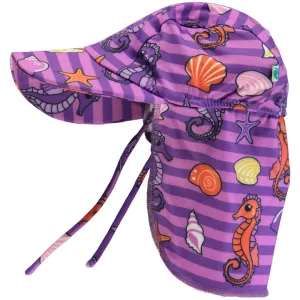 Småfolk Frühlings-Pink UV50-Sonnenhut mit Seepferdchen Babykids_Smaafolk