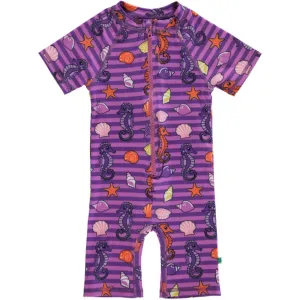Småfolk Frühling Rosa UV50 Badeanzug Mit Seepferdchen Babykids_Smaafolk