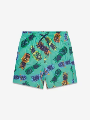 Soli Swim Boys Ananas Badeshorts (UPF50 ) in Grün
