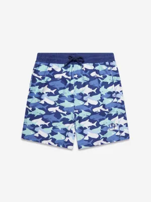 Soli Swim Boys Shark Badeshorts (UPF50 ) in Blau