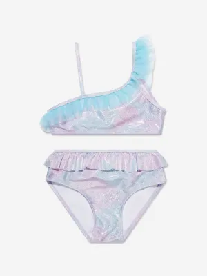 Soli Swim Girls Metallisch Meerjungfrau Bikini (UPF50 ) in Blau