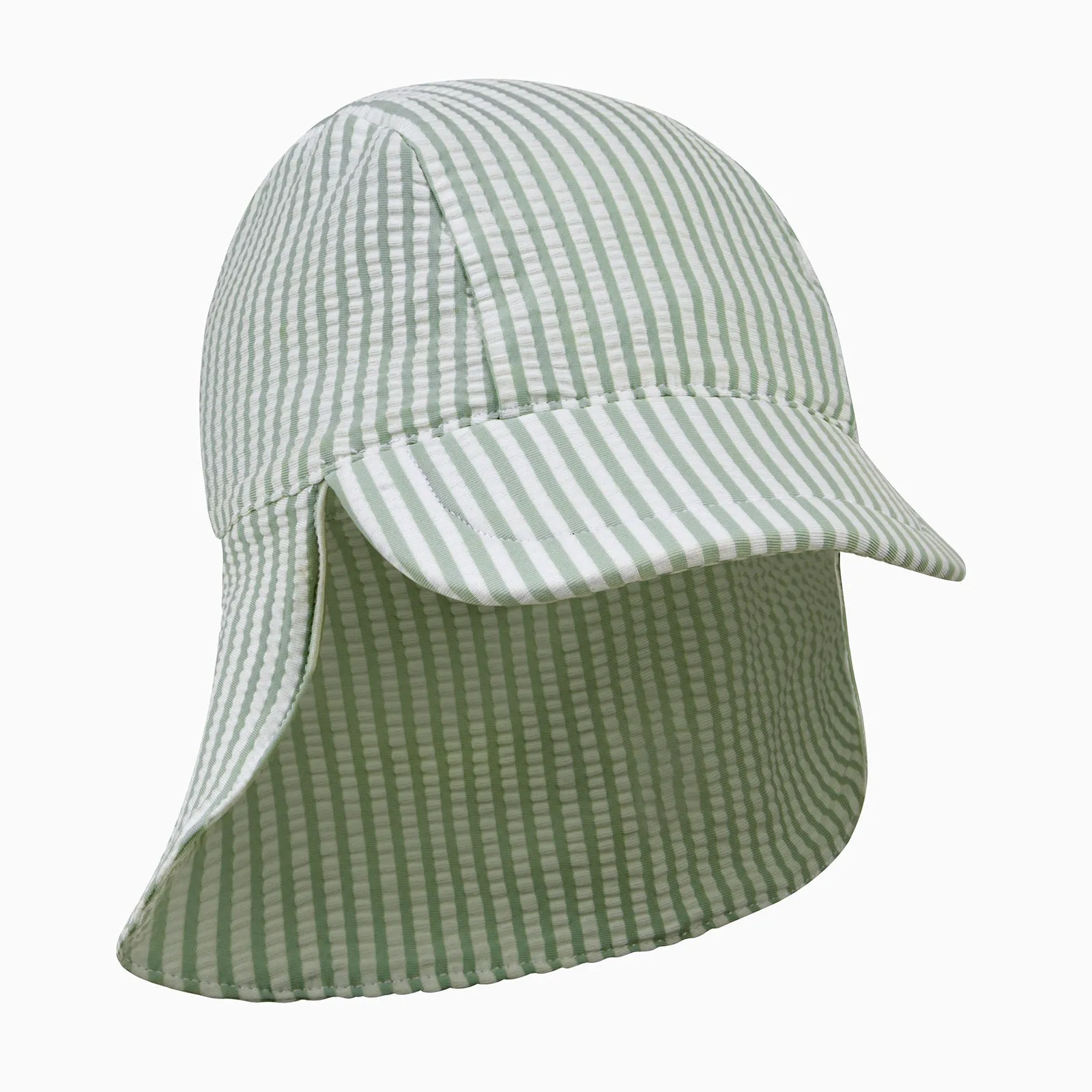 Gestreifter Seersucker-Sonnenhut für Schwimmer