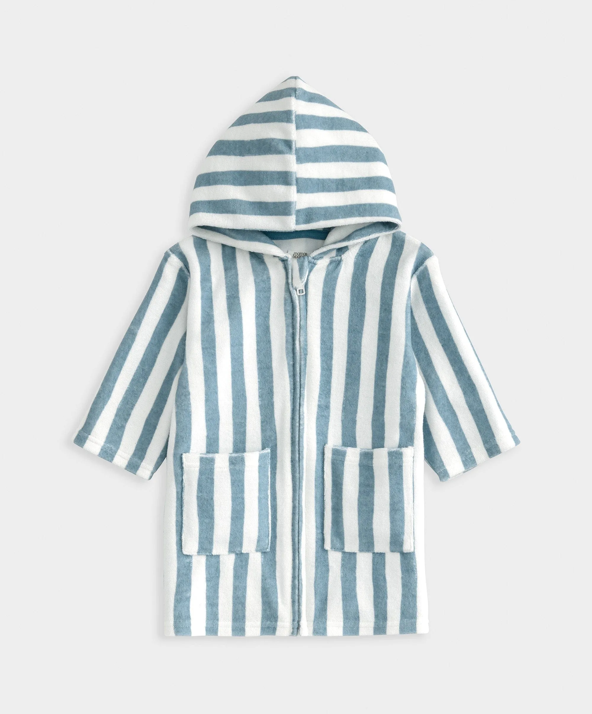 Gestreifte Kapuzen-Poncho