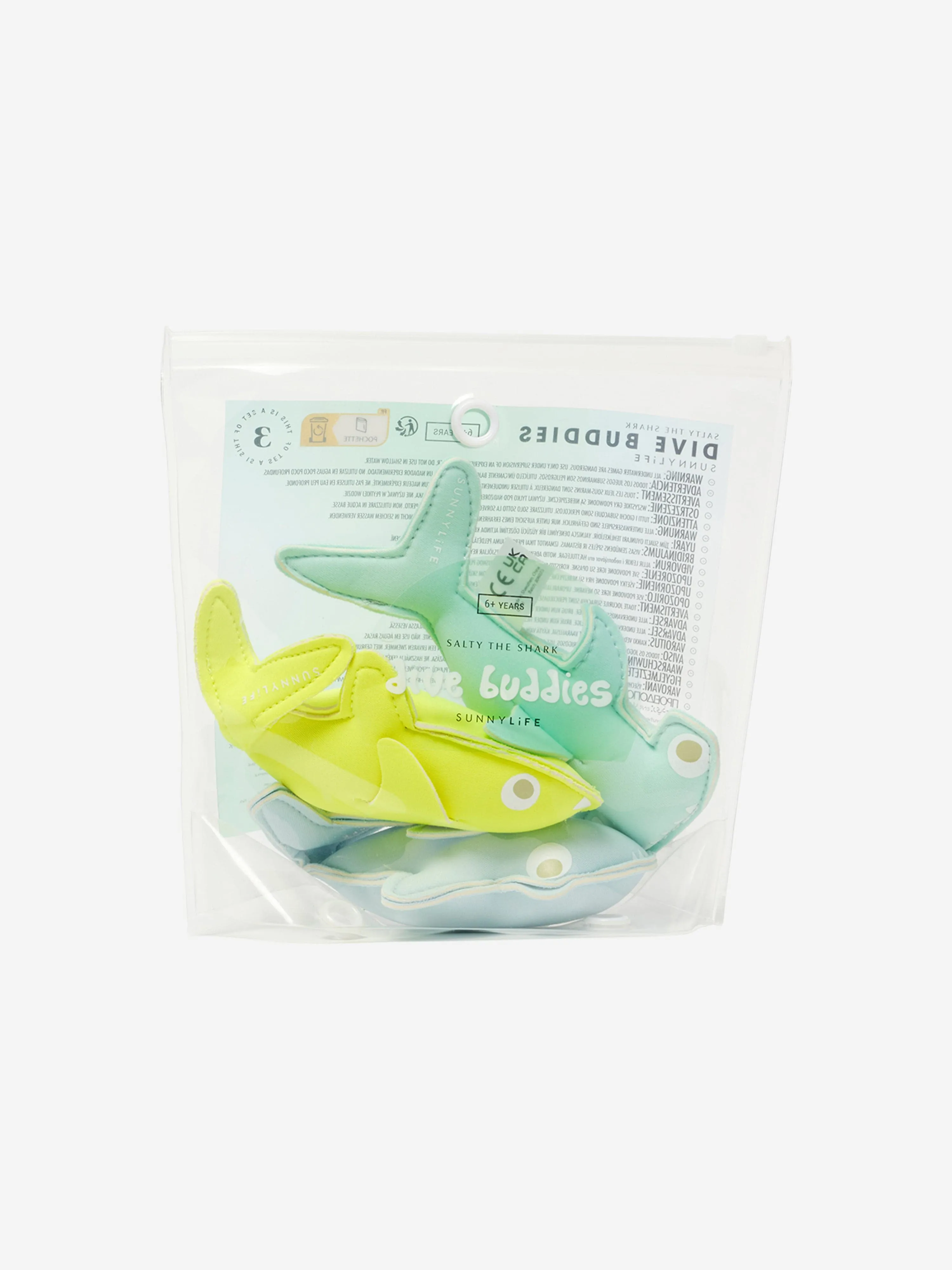 Sunnylife Kids Salty der Hai Set mit 3 Tauchfreunden in Mehrfarben (18cm)