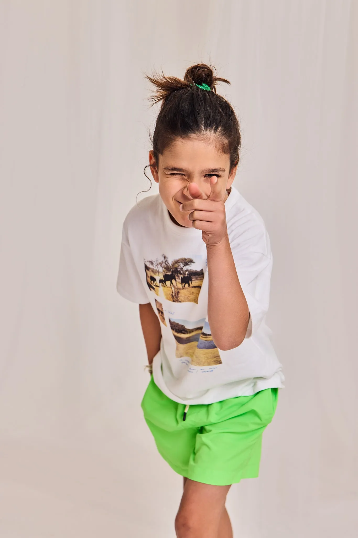 Badeshorts einfarbig 000410 - neon grün Ao76 Kleidung Jungen Mädchen
