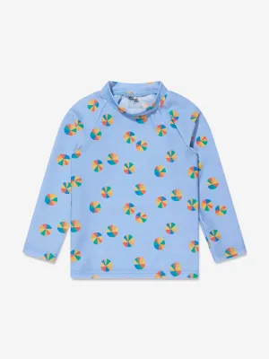The Bonnie Mob Girls Beach Ball UV Rash Top in Blau