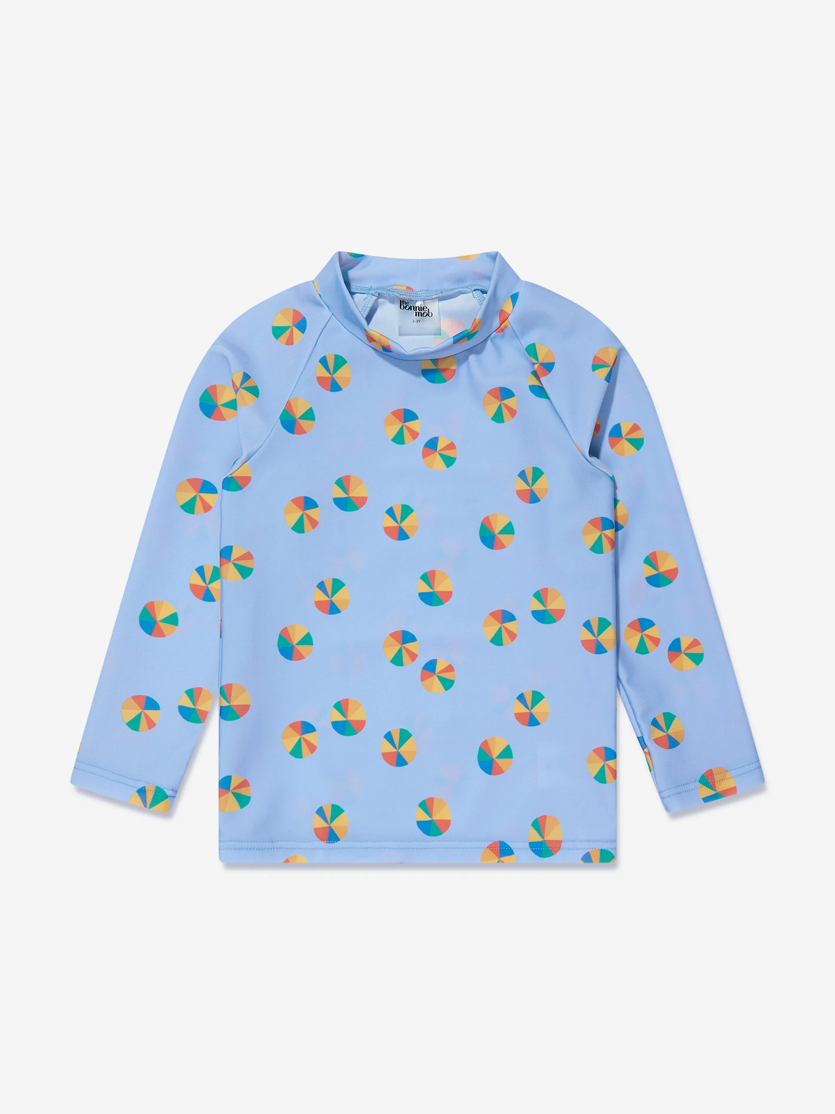 The Bonnie Mob Girls Beach Ball UV Rash Top in Blau