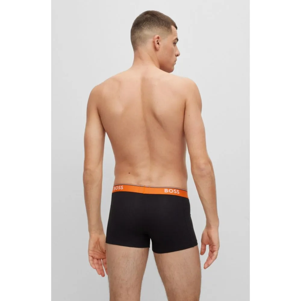 Dreierpack Stretch-Baumwoll-Boxershorts mit Logo-Bund