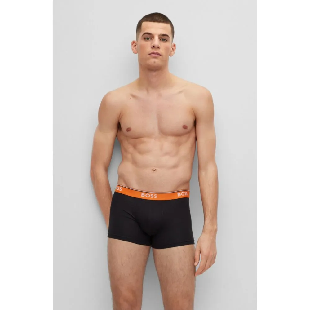 Dreierpack Stretch-Baumwoll-Boxershorts mit Logo-Bund