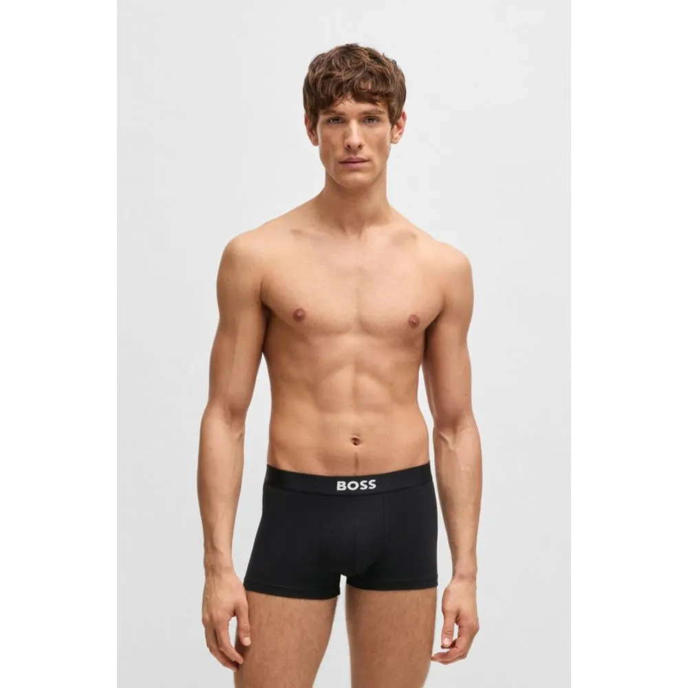 Dreierpack Stretch-Baumwoll-Boxershorts mit Logo-Bund