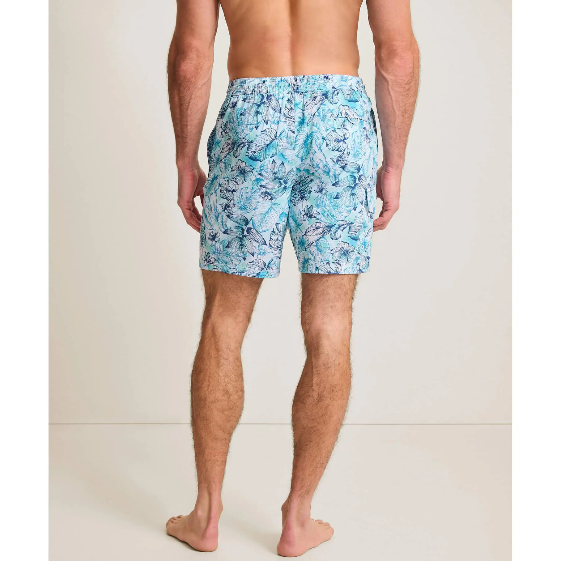 Tommy Bahama Herren Badehose mit 8-Zoll Länge - Baja Frond Escape - Urlaubsblau