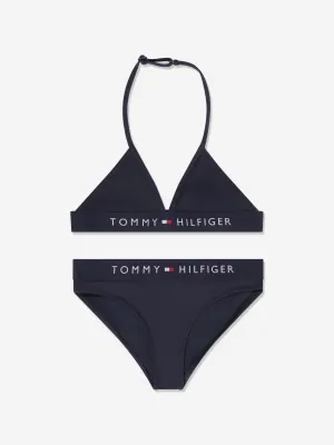 Tommy Hilfiger Mädchen Dreiecks-Bikini in Marineblau