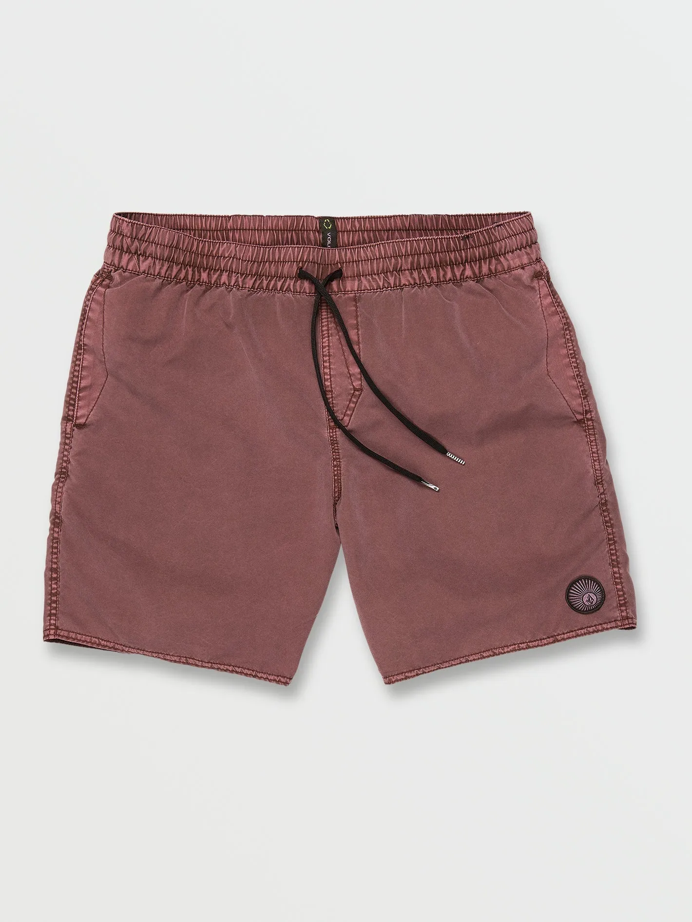 Volcom Center Badehose für Herren mit elastischem Bund Bordeaux Braun Volcom