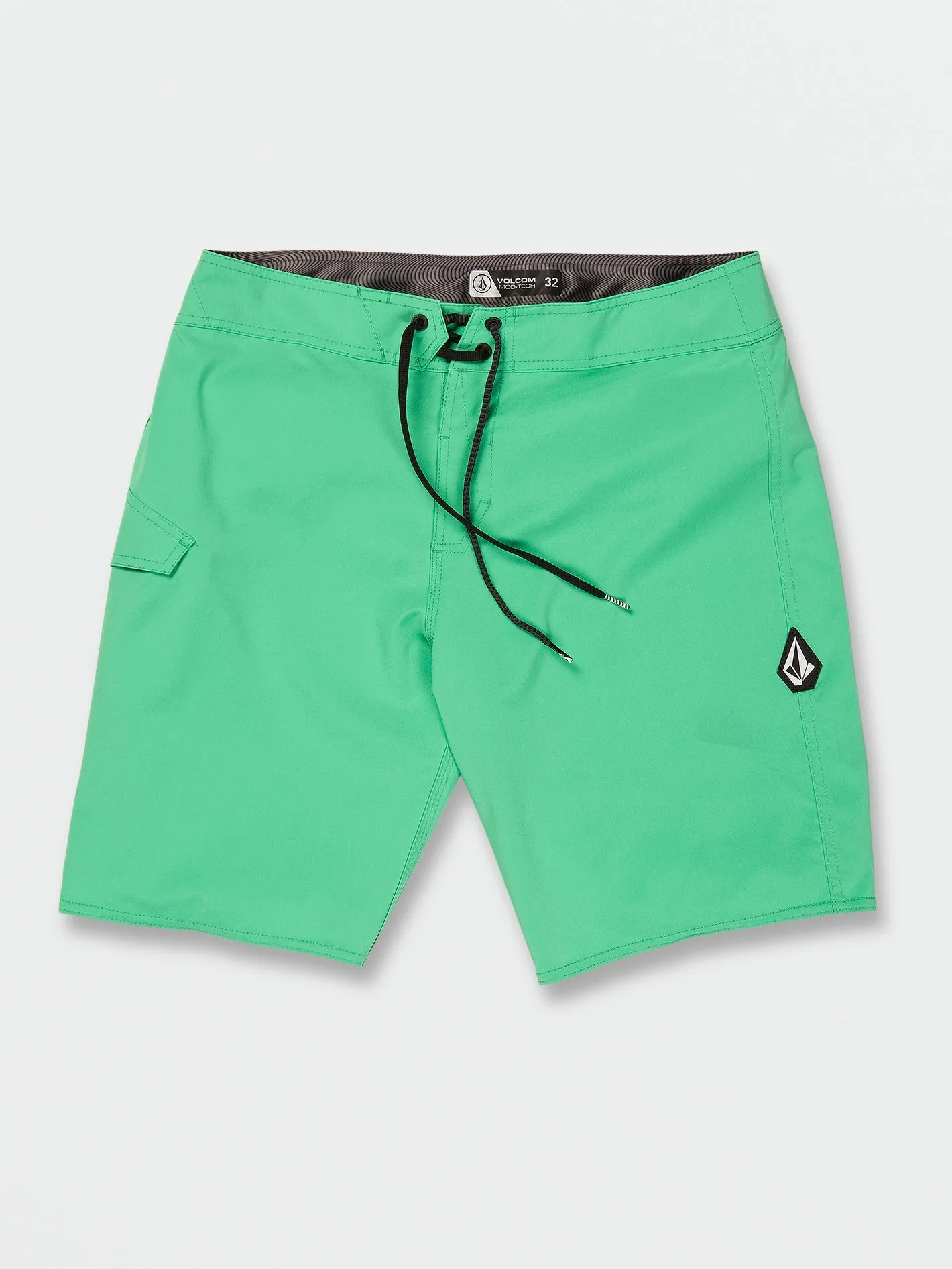Volcom Lido Modellierte Badehose in Einfarbig Jungle Green von Volcom