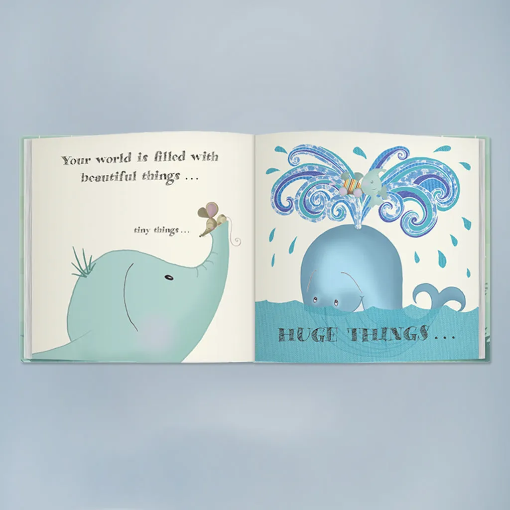 Willkommen bei The World Book mit personalisiertem Baby-Elefanten-Stofftier