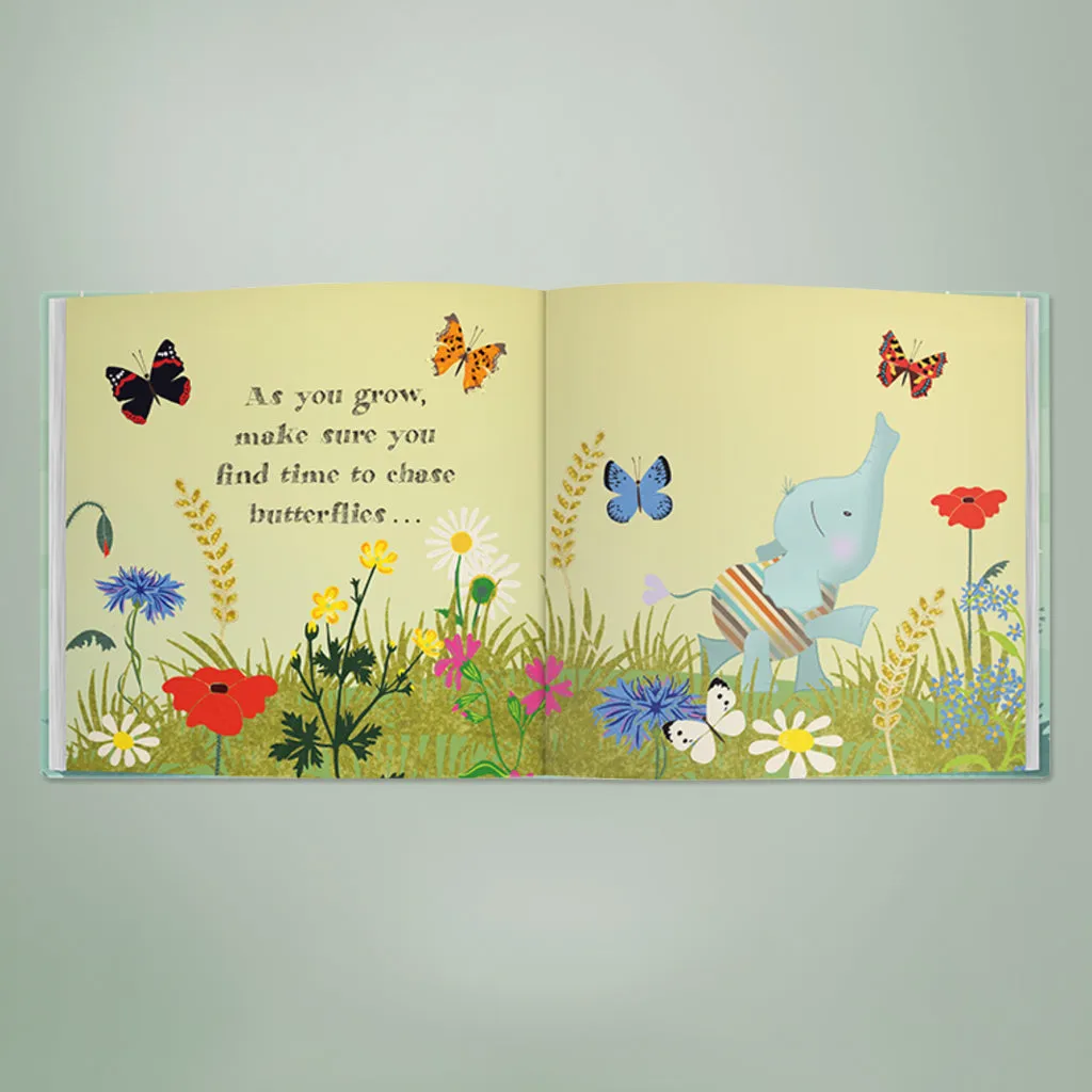 Willkommen bei The World Book mit personalisiertem Baby-Elefanten-Stofftier