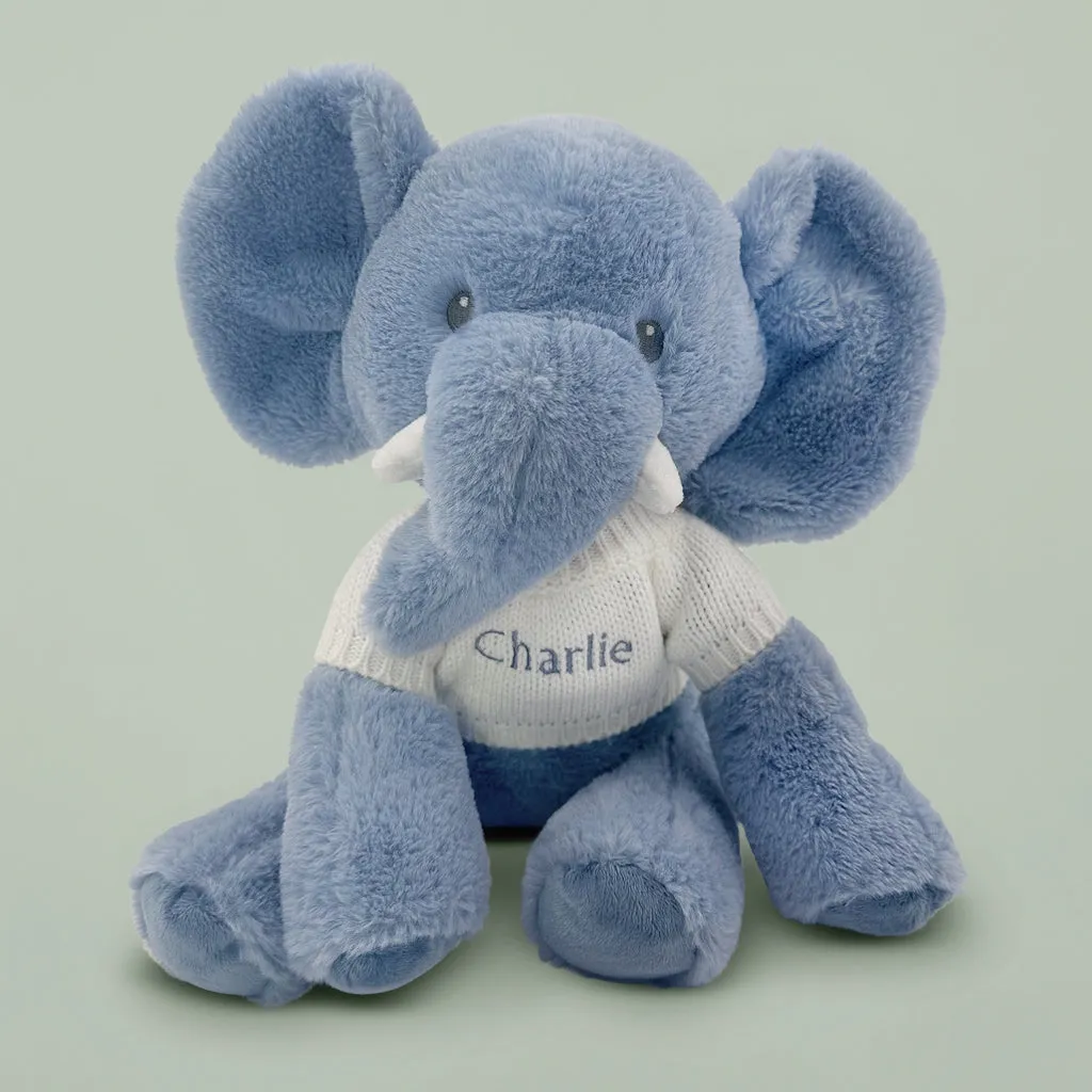 Willkommen bei The World Book mit personalisiertem Baby-Elefanten-Stofftier