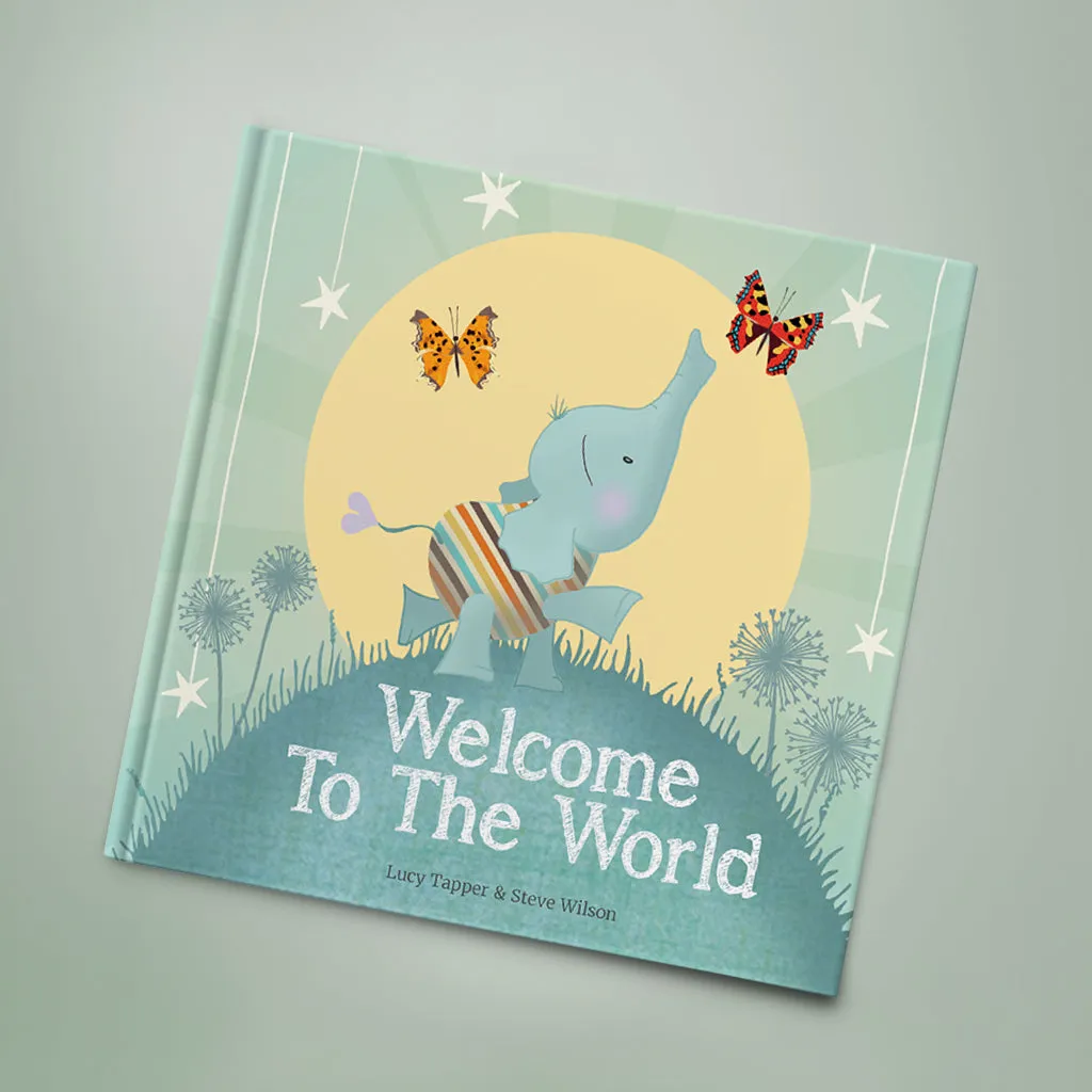 Willkommen bei The World Book mit personalisiertem Baby-Elefanten-Stofftier
