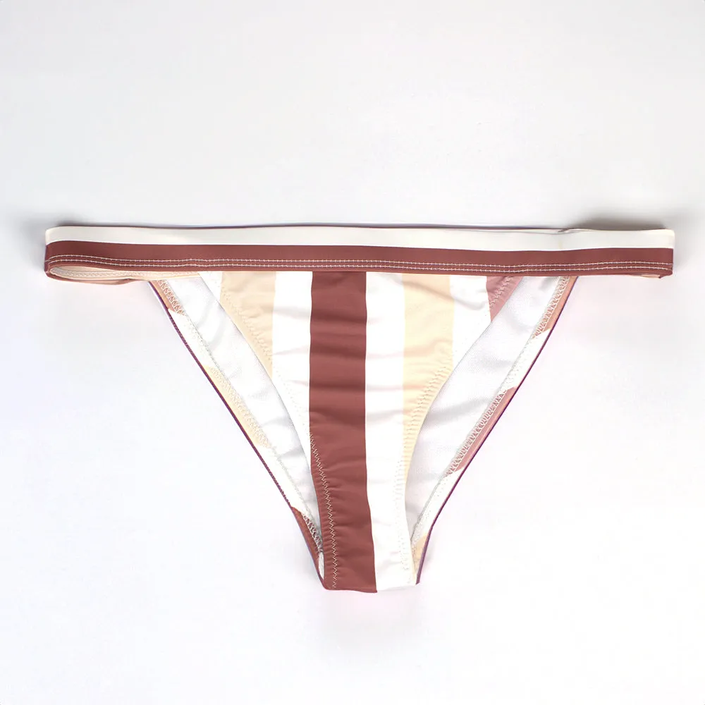 Damen Bikiniunterteil mit Farbblöcken, Mehrfarbig