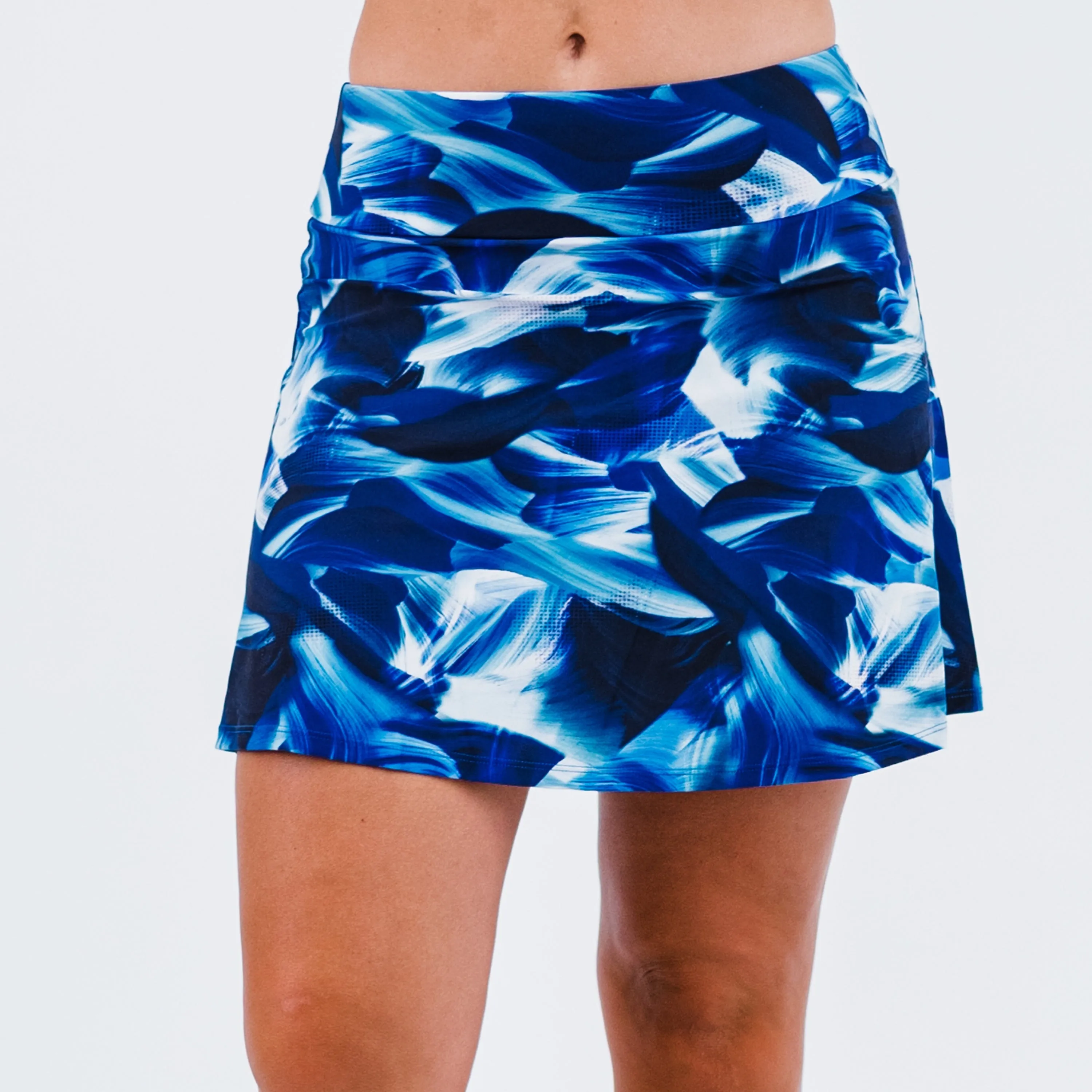 Damen-Plus-Hochtaillierter A-Line-Badeanzug mit Shorts