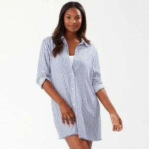 Damen Tommy Bahama Bademode Tommy Bahama Chambray Streifen BF Shirt Cover-Up - Chambray