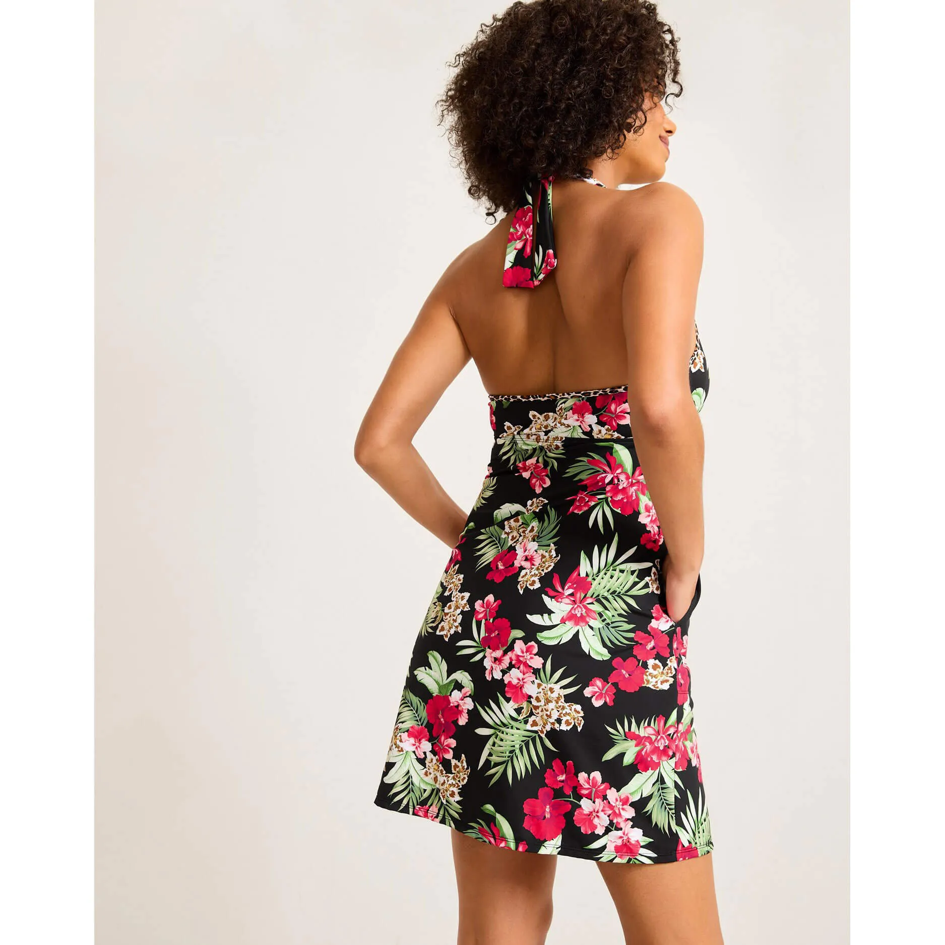 Damen Tommy Bahama Bademode Tommy Bahama Damen Lily Cat Träger-Spa-Kleid Badecover - Schwarz