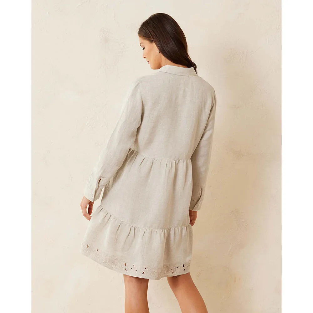 Damen Tommy Bahama Bademode Tommy Bahama Damen St. Lucia besticktes Kragenkleid Überwurf - Köper