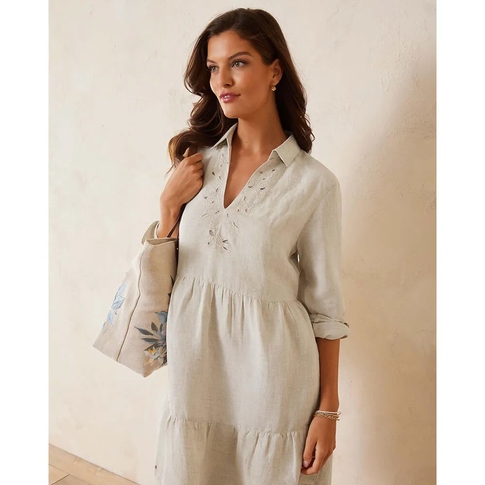 Damen Tommy Bahama Bademode Tommy Bahama Damen St. Lucia besticktes Kragenkleid Überwurf - Köper