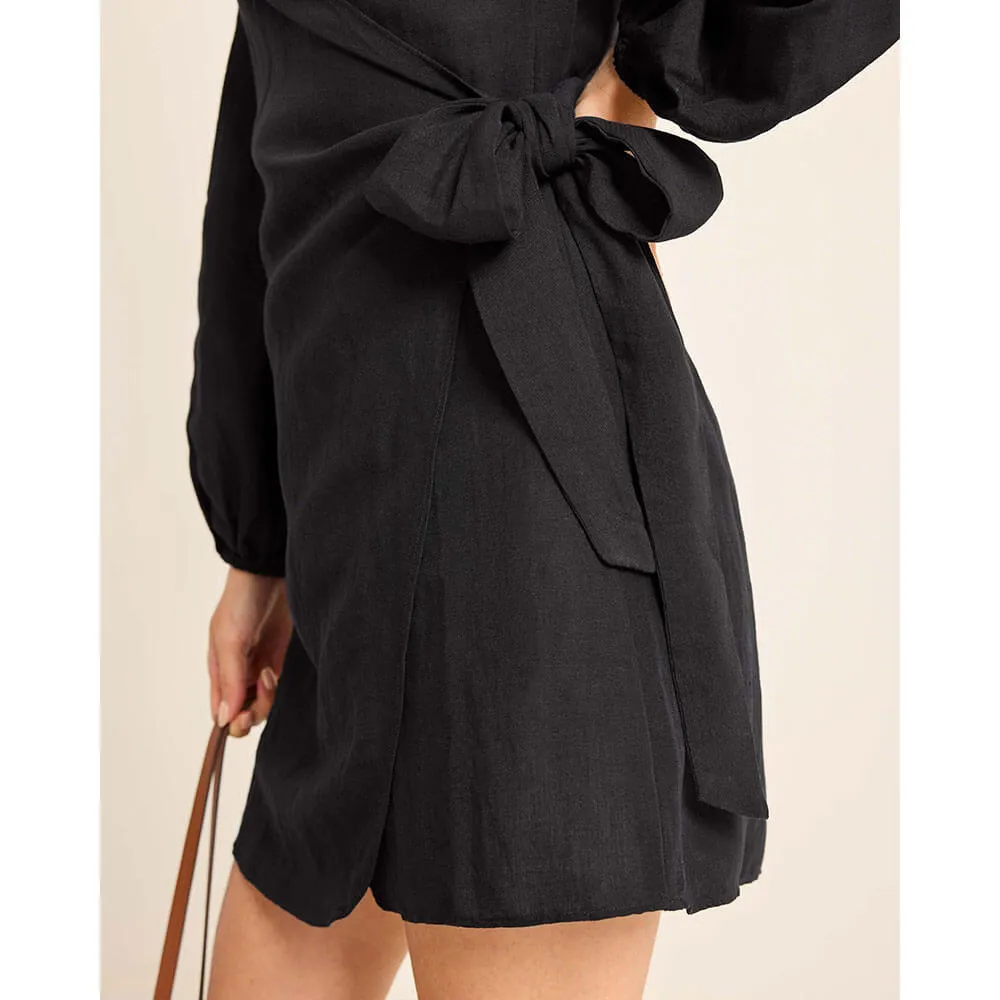 Damen Tommy Bahama Bademode Tommy Bahama Damen St. Lucia Wickelkleid Badebekleidung - Schwarz