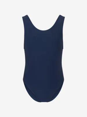Zeco Girls School Elastan-Badeanzug in Marineblau